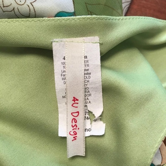 4U Designs Green Paisley Dress SZ Medium - Picture 2 of 8